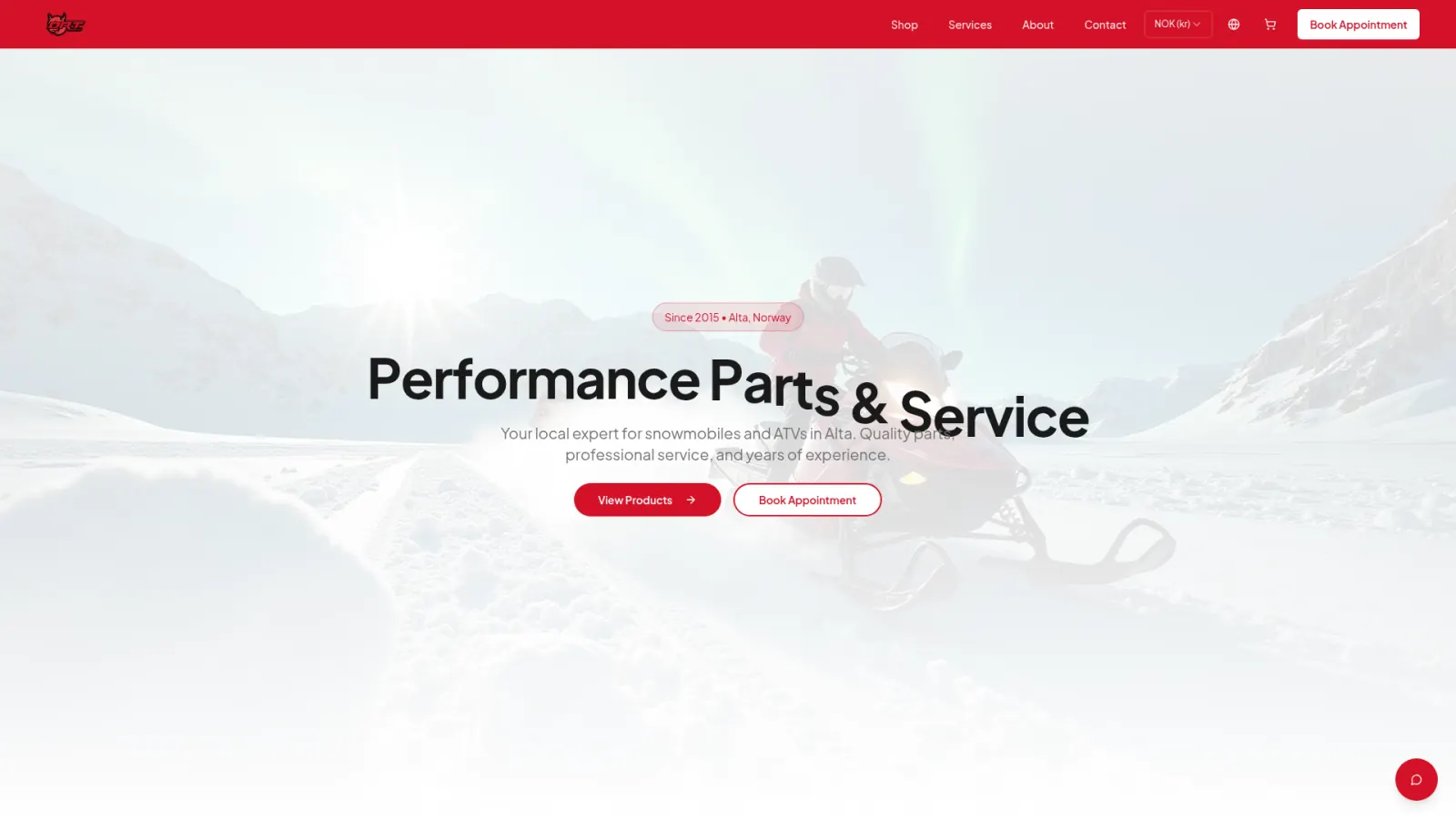 Alta Racing Service — nettside levert av Medcom