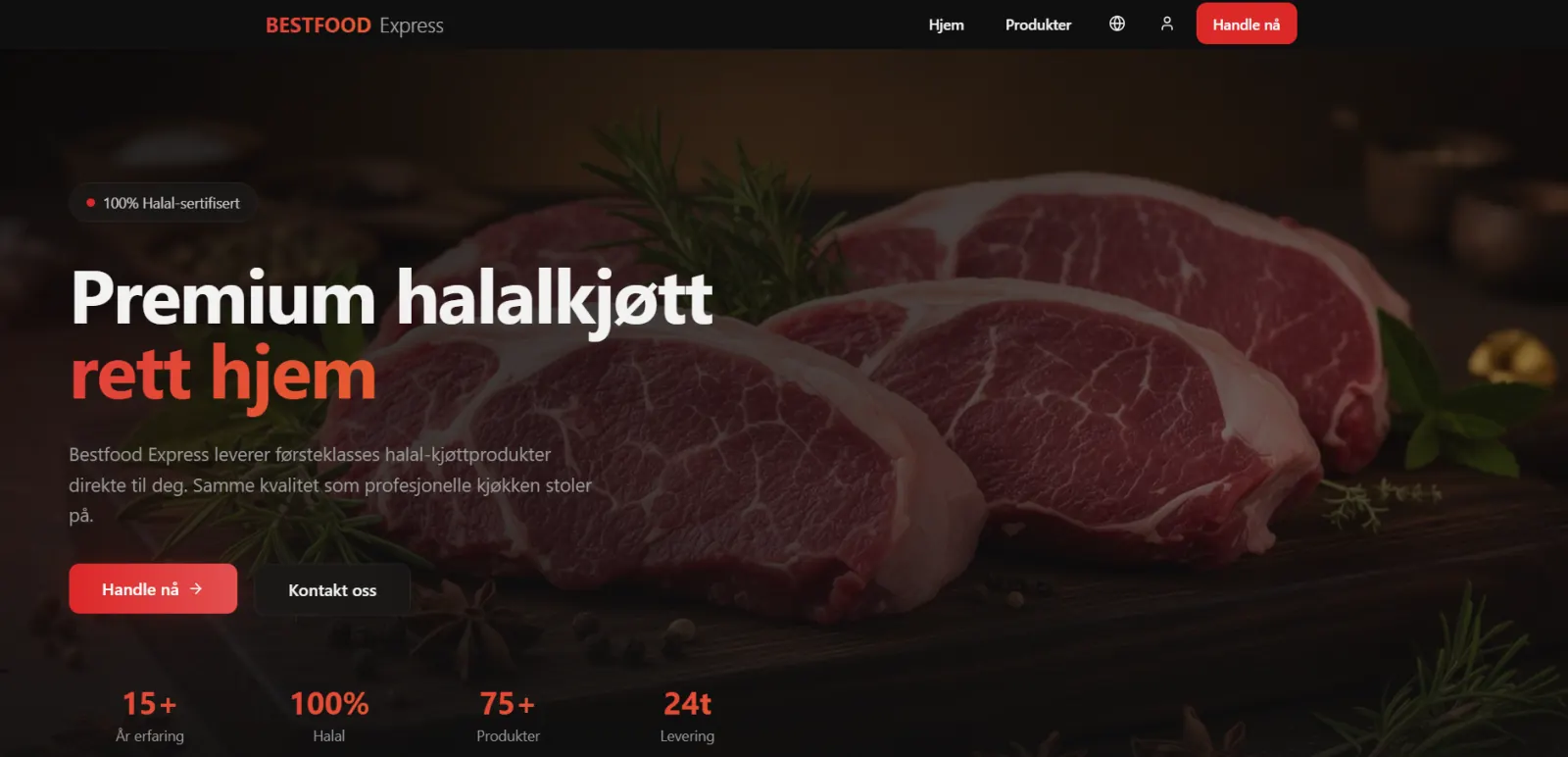 Best Food Express — nettside levert av Medcom
