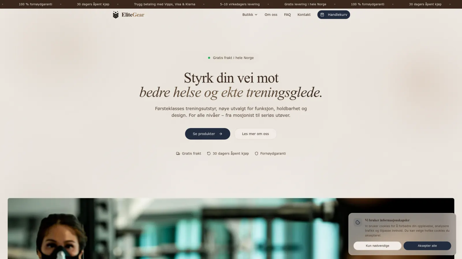 EliteGear — nettside levert av Medcom