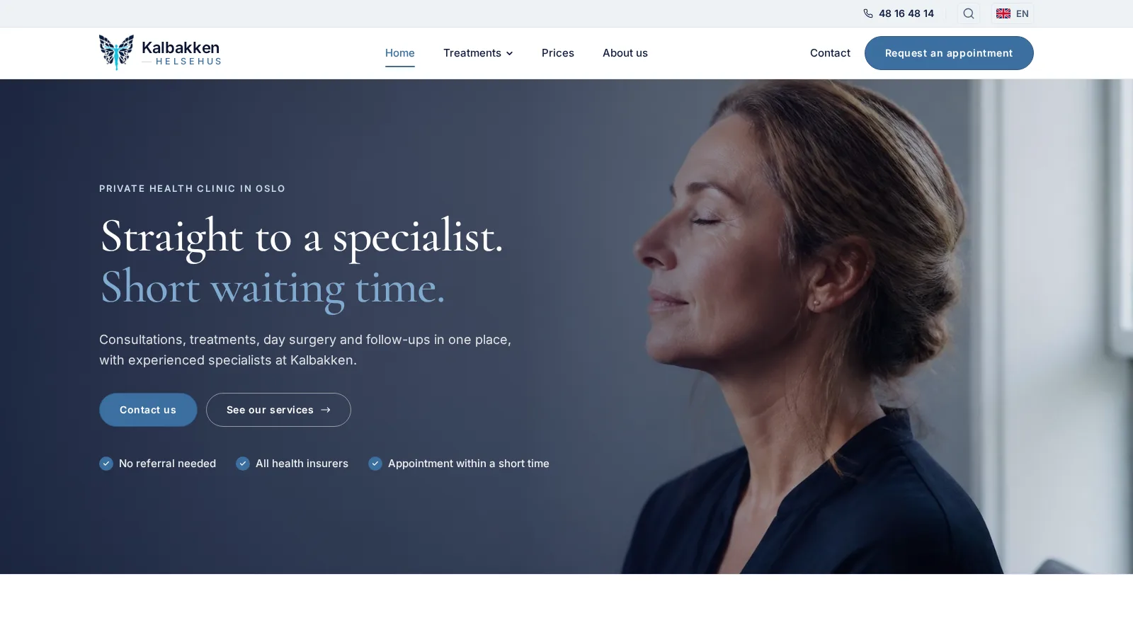 Kalbakken Helsehus — nettside levert av Medcom