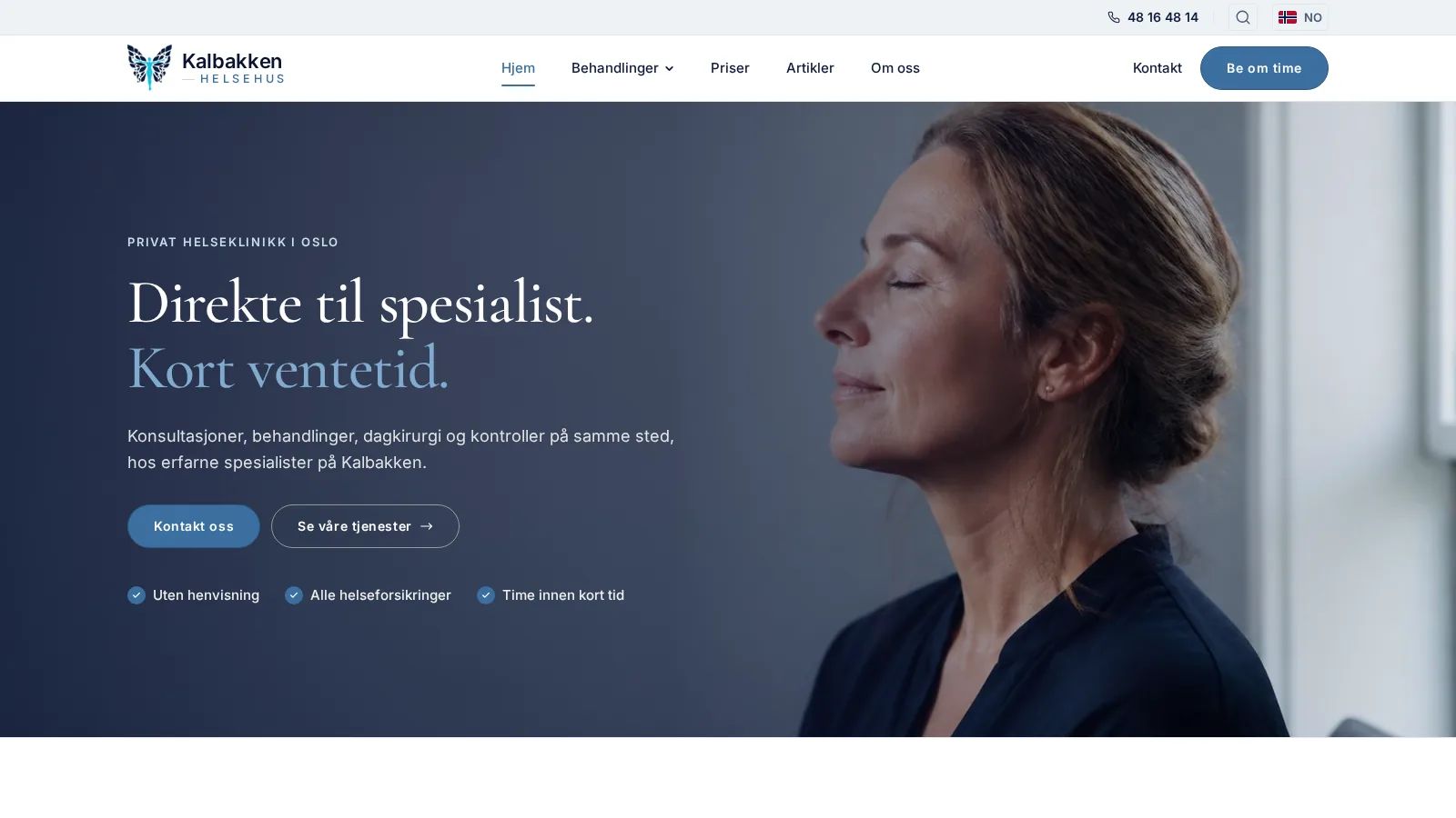 Kalbakken Helsehus — nettside levert av Medcom