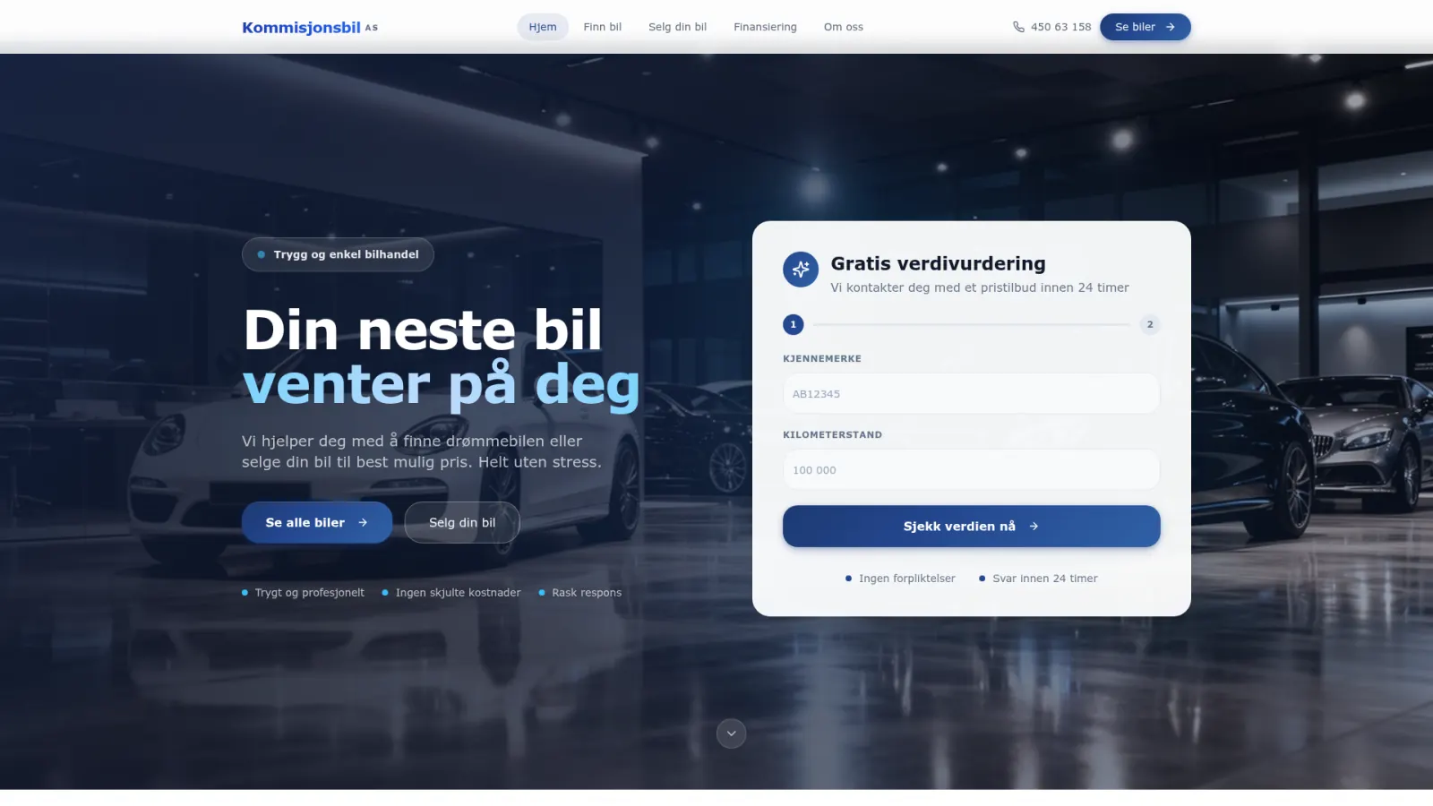 Kommisjonsbil — nettside levert av Medcom