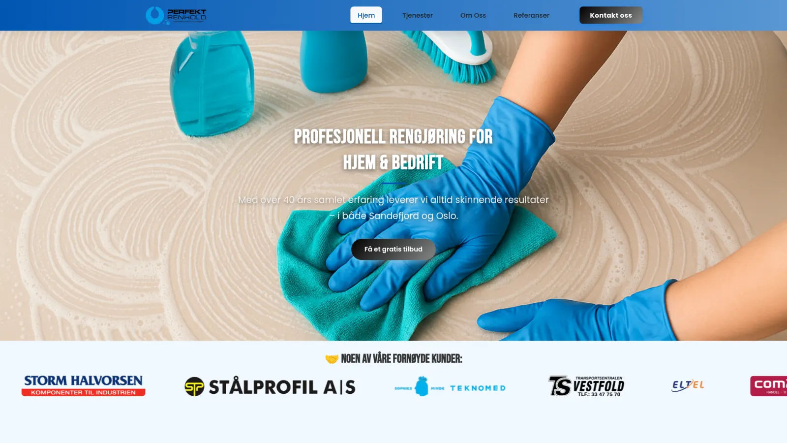 Perfekt Renhold — nettside levert av Medcom